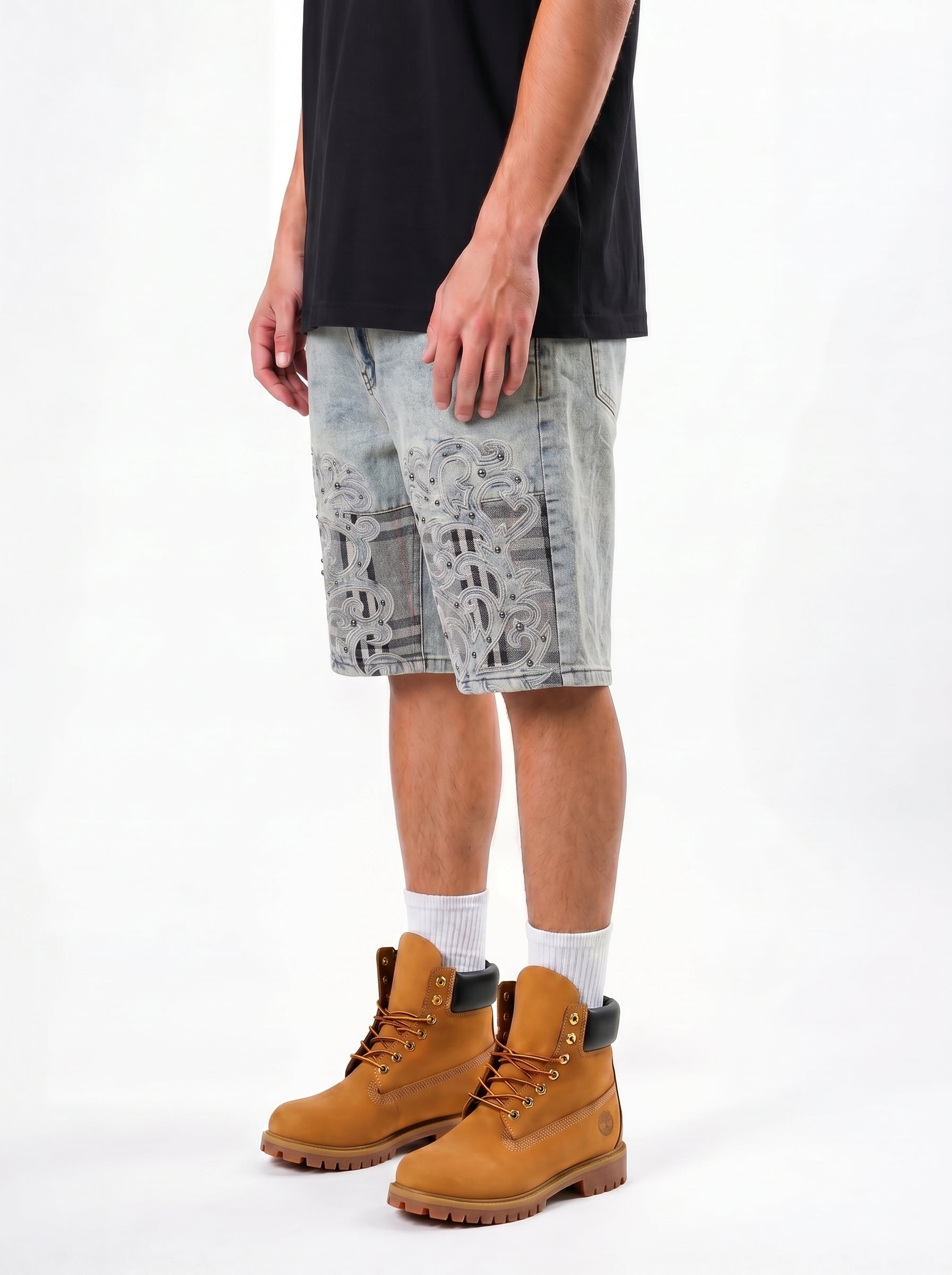 Waimea "Back to School" Plaid Denim Short