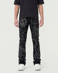 W by Waimea Men's "The Bulldog" Rhinestone Stacked Fit Jeans