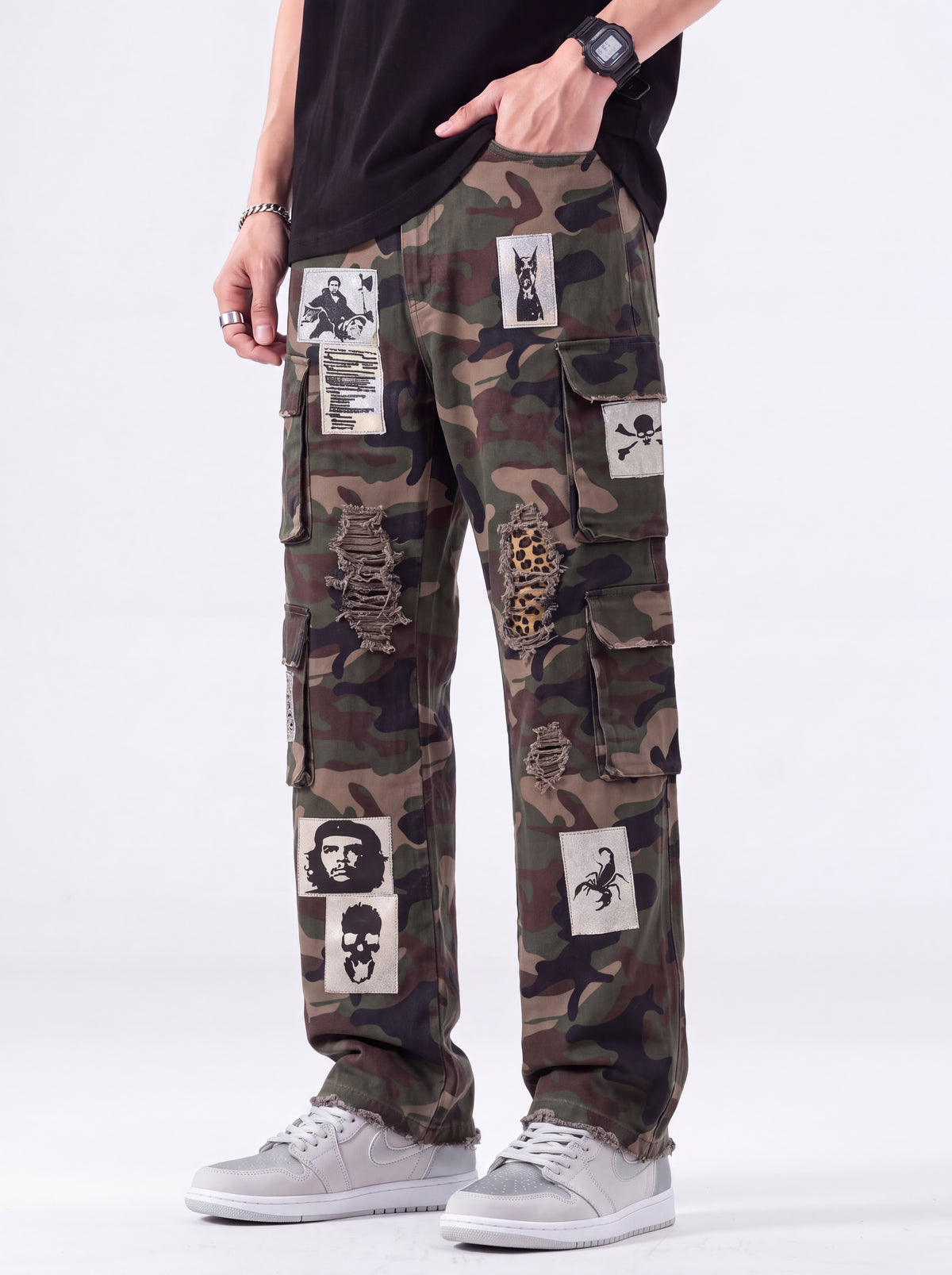 W BY WAIMEA CAMO REBEL CARGO RELAXED JEAN