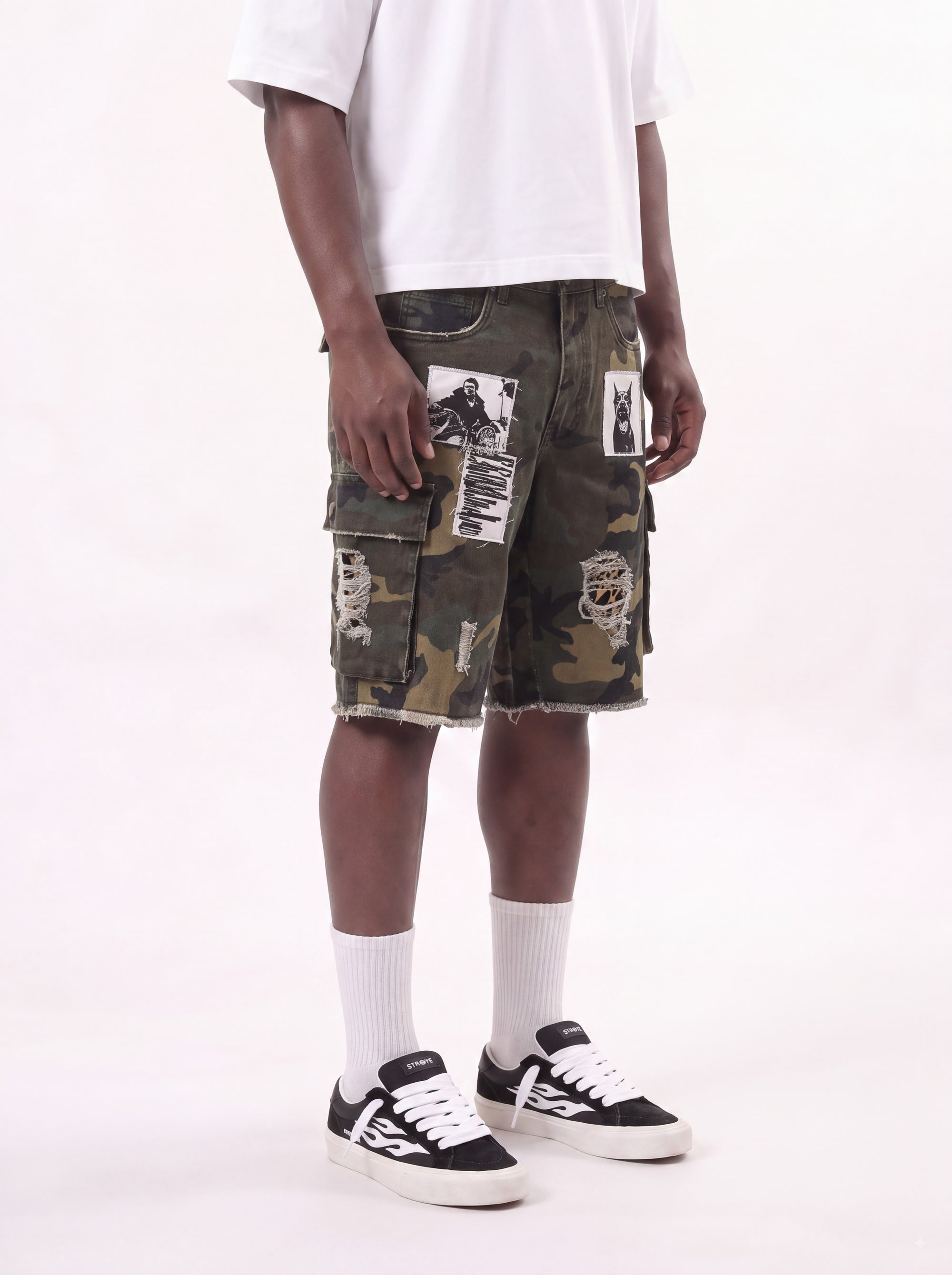 W BY Waimea Camo Patchwork Shorts