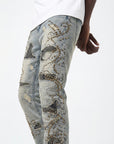 W by Waimea Antique Blue Camo Studded Slim Jean