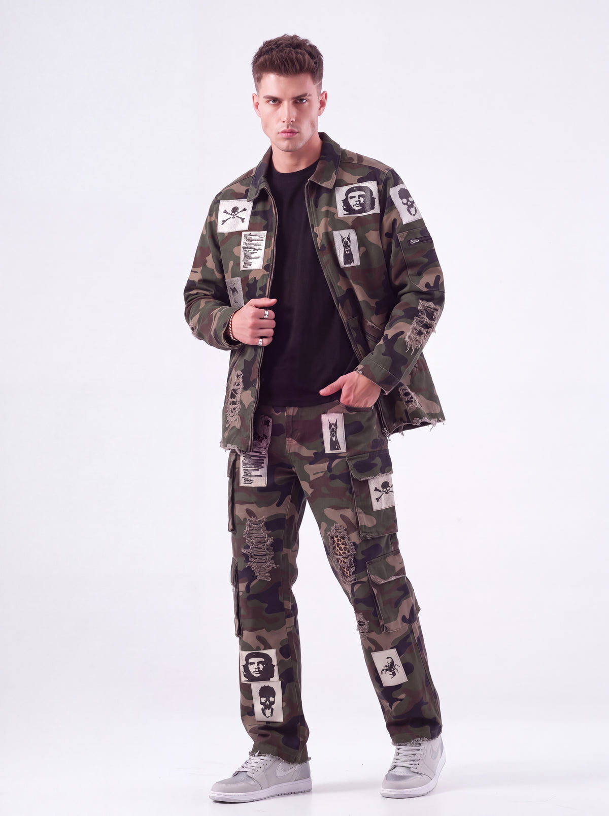 W BY WAIMEA CAMO REBEL CARGO RELAXED JEAN