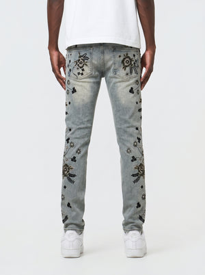 W by Waimea "Wild Bloom" Slim Jean