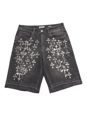 Waimea Men's PU Cross and Studded Denim Short