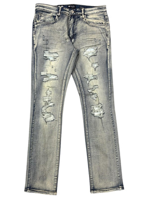 Waimea Men’s Slim Fit Heavy Rip & Repair Jeans