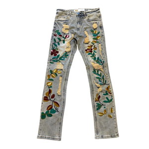 Men's Vintage Wash "Wildflower" Slim Jean