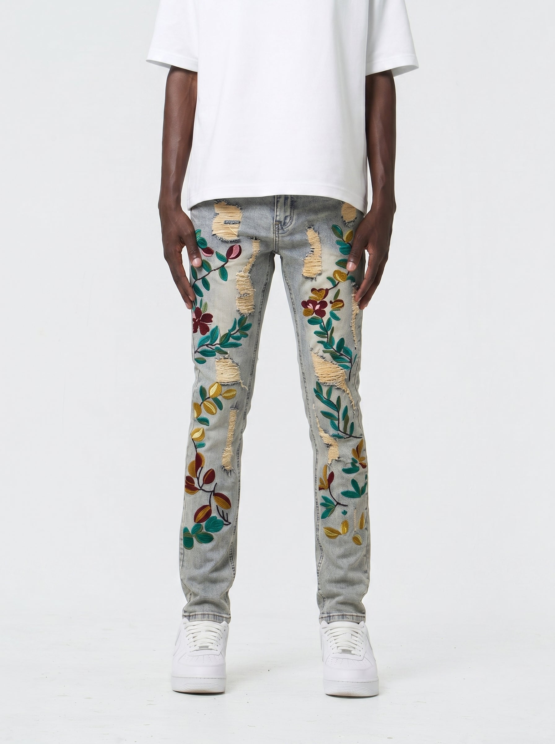 Men's Vintage Wash "Wildflower" Slim Jean