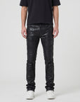 W by Waimea Men’s Stacked Fit Wax Jeans with Embossed Panels