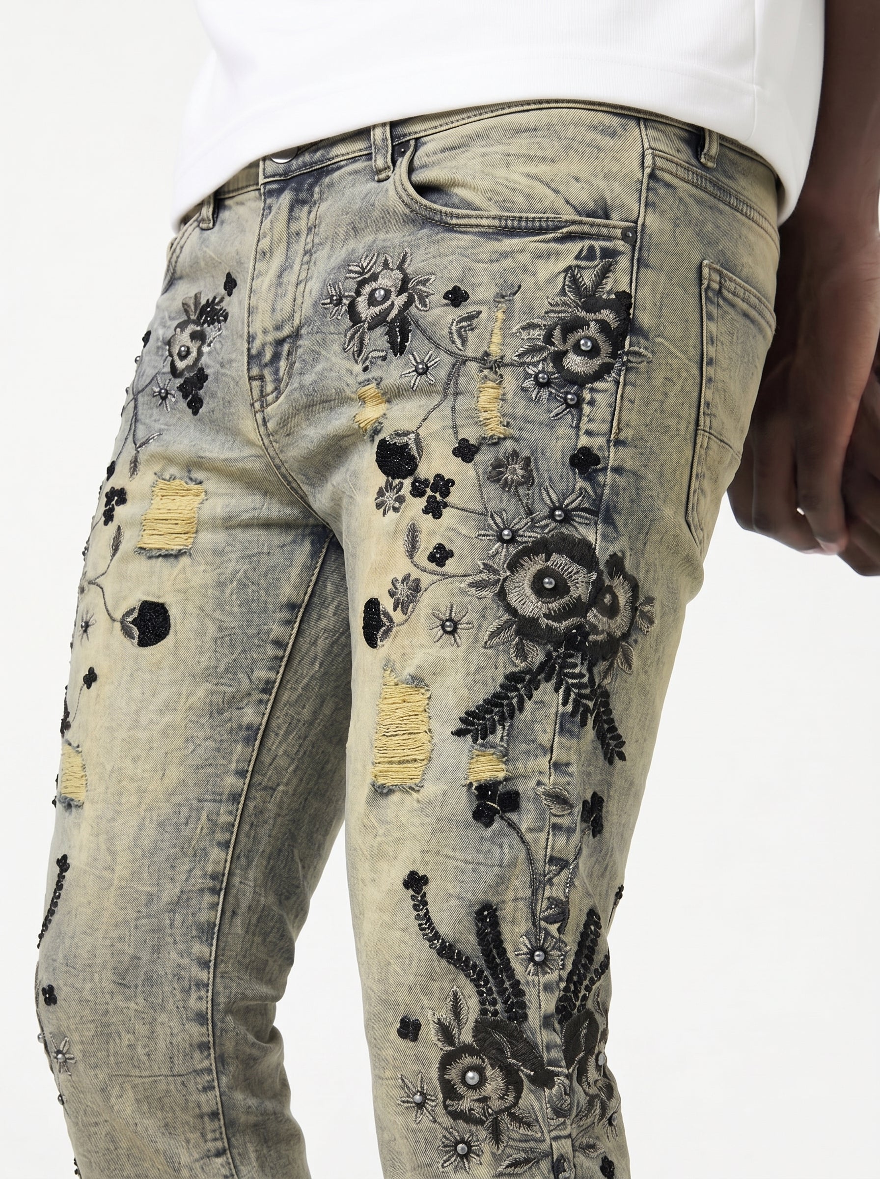 W by Waimea "Wild Bloom" Slim Jean