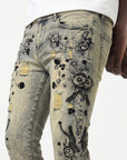 W by Waimea "Wild Bloom" Slim Jean