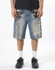 Waimea Men's Laser Print Chain Jorts – Blue Wash
