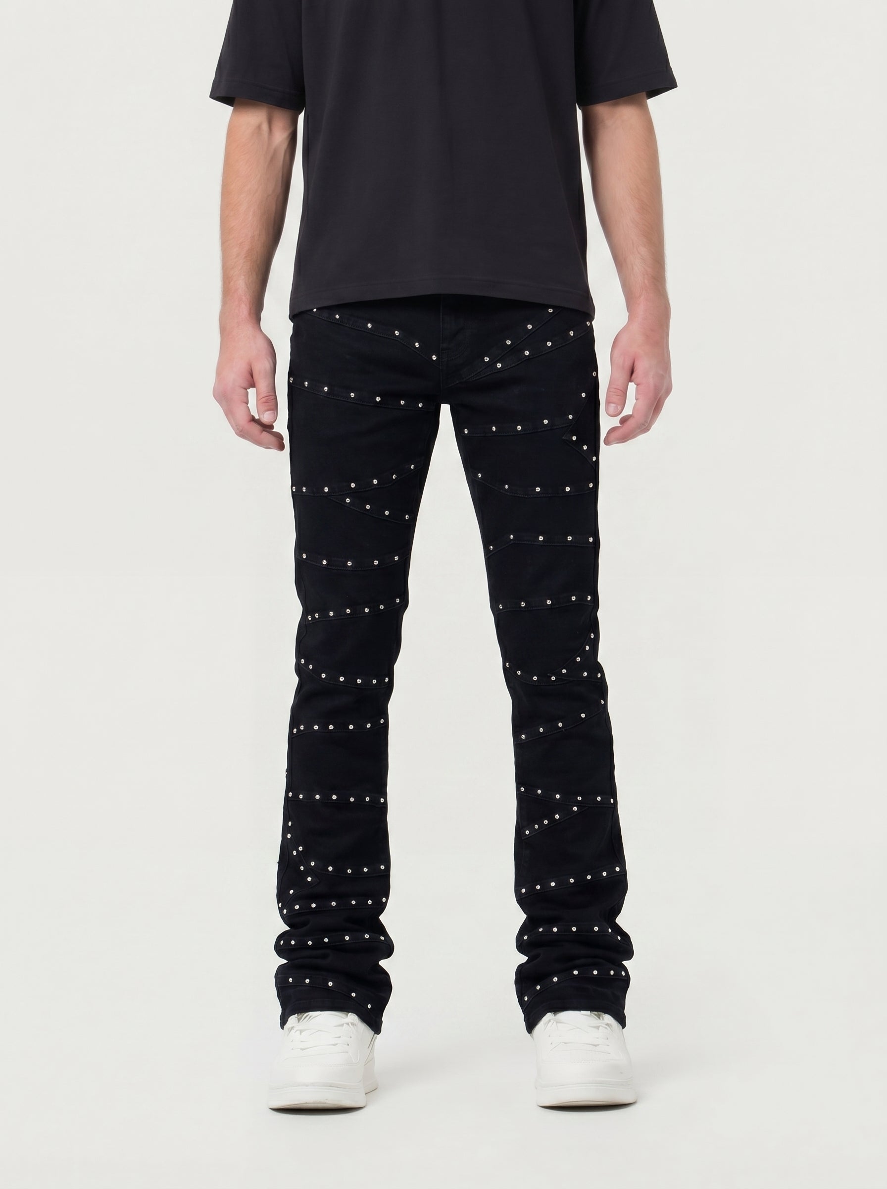 Waimea Men’s Stacked Jeans with Crystal Stud Detailing