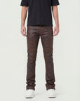 W by Waimea Men’s Stacked Fit Wax Jeans with Embossed Panels