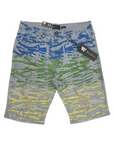 Waimea Men's Bleach Wash Paint Splatter Denim Shorts