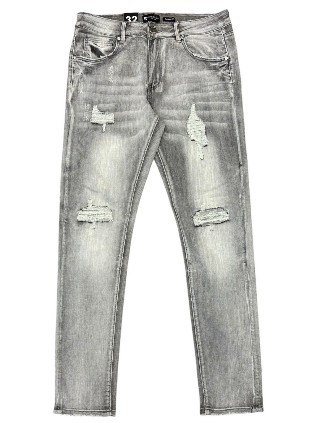 Woenzaia Jeans da uomo slim fit skinny denim stretch affusolato jeans pantaloni, #1 blu., 48