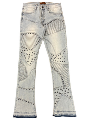 Waimea Men's Rock & Roll Studded Stacked Jeans