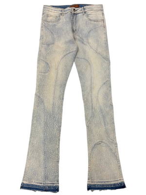 Waimea Men's Rhinestones (Front & Back) Stacked Jeans