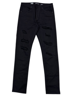 Waimea Men's Skinny Fit Jeans with Rips & Repair