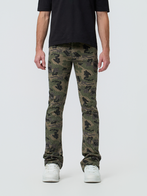 Waimea Men's Camo Rhinestones Stacked Jeans