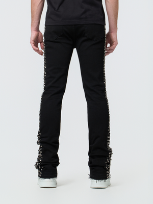 Waimea Men's Silver Studs Stacked Jeans