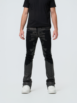 W by Waimea Men's Stacked Silver Stones Jeans