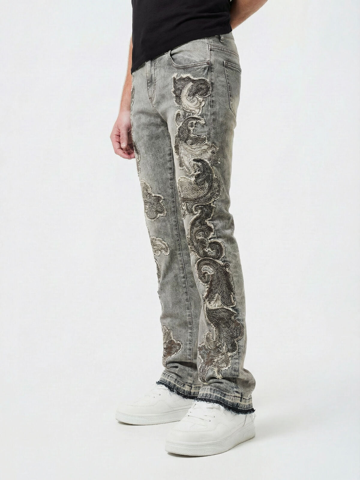 Waimea Men’s Stacked Jeans w/ Raw Baroque Panels