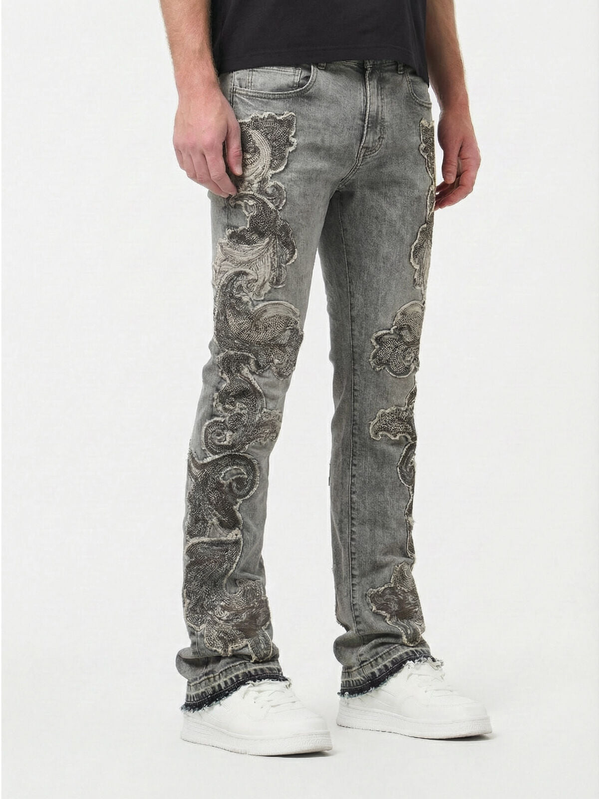 Waimea Men’s Stacked Jeans w/ Raw Baroque Panels