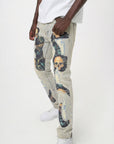 Waimea "Skull & Moth" Slim Fit Jean