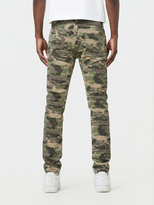 Waimea Men's Camo Rhinestone Slim Fit Jean