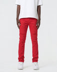 Waimea Men’s Red Skinny Distressed Panel Jeans