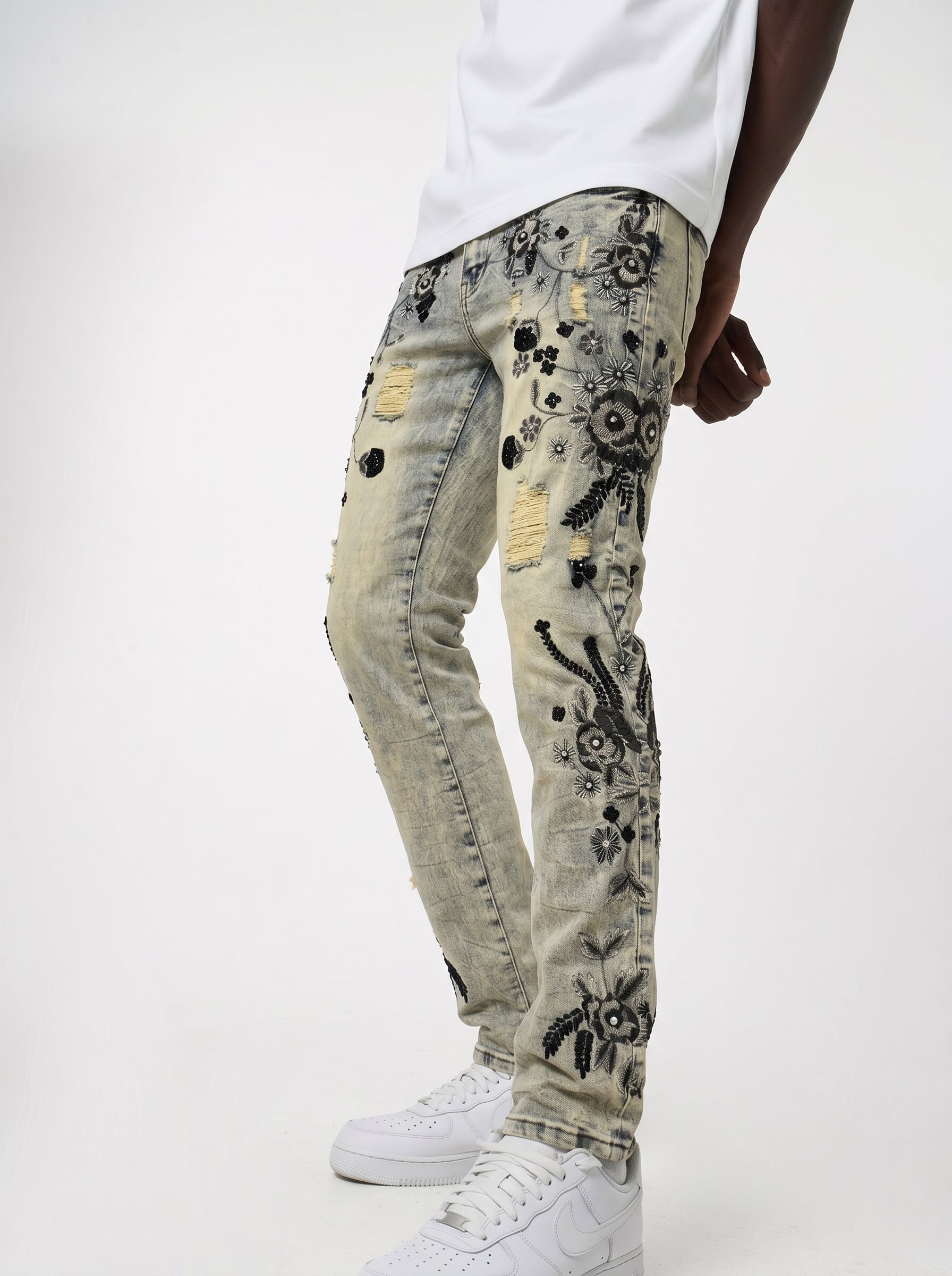 W by Waimea "Wild Bloom" Slim Jean
