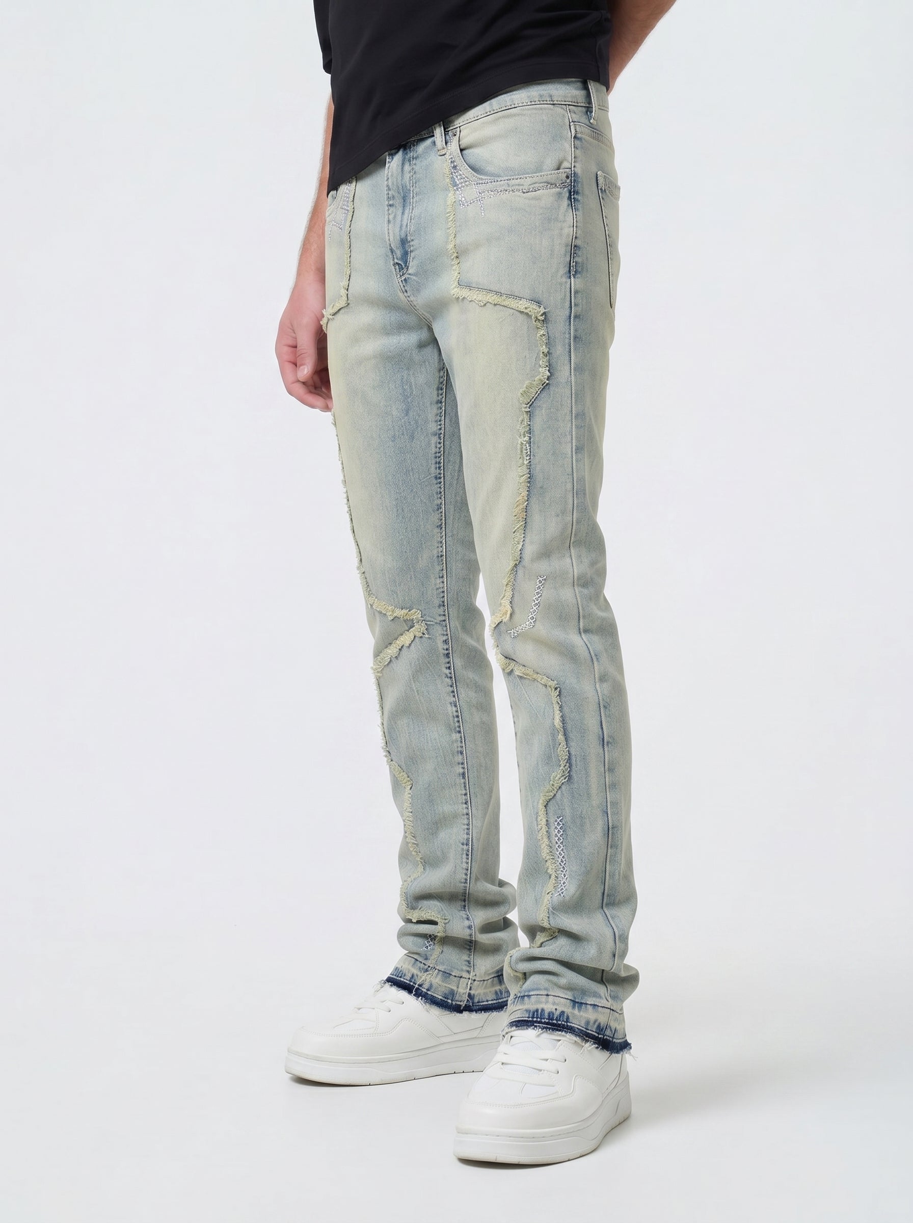 Mens Stacked Jeans:  Slim & Tapered Fits Collection