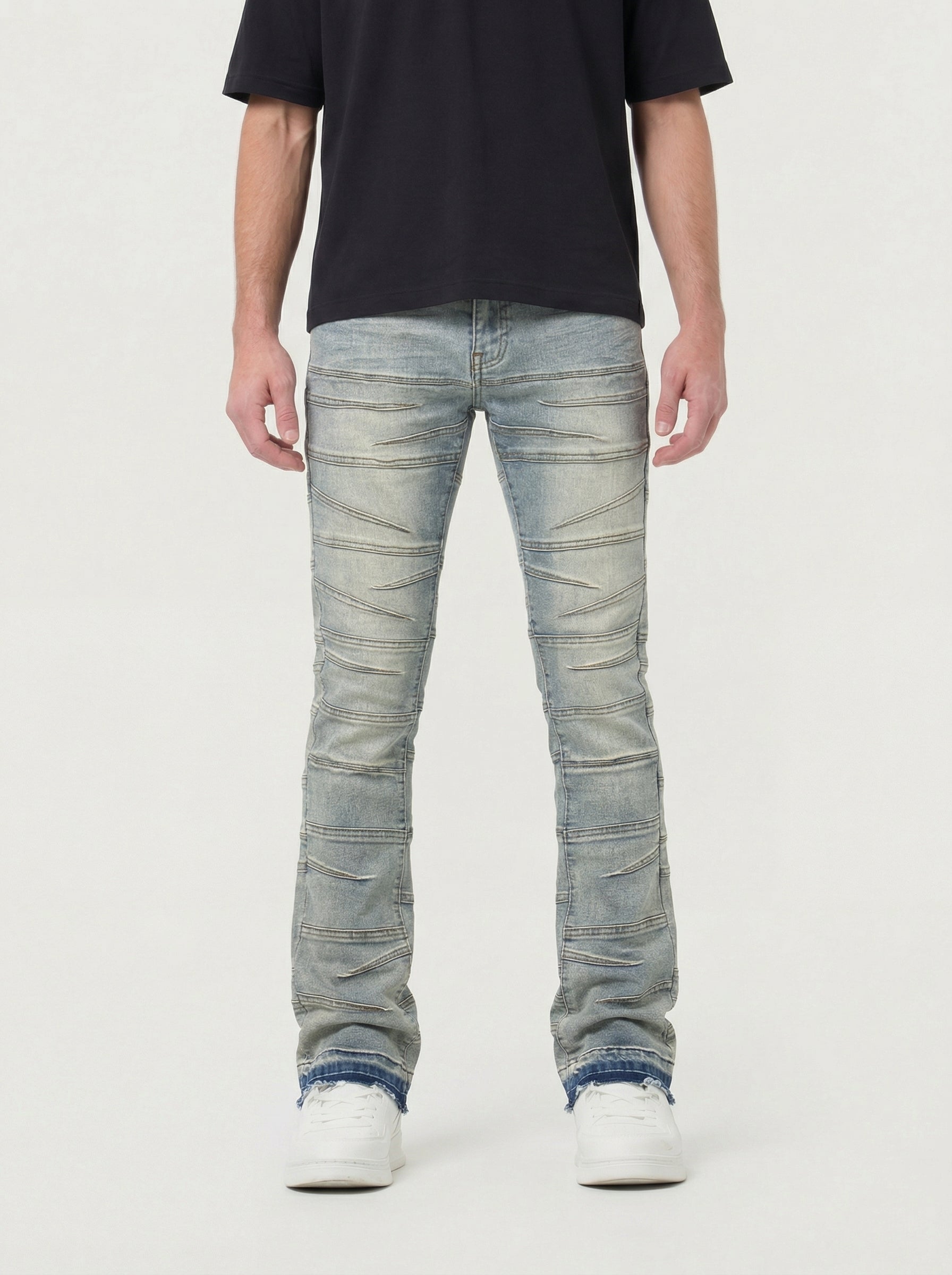 Mens Stacked Jeans:  Slim & Tapered Fits Collection