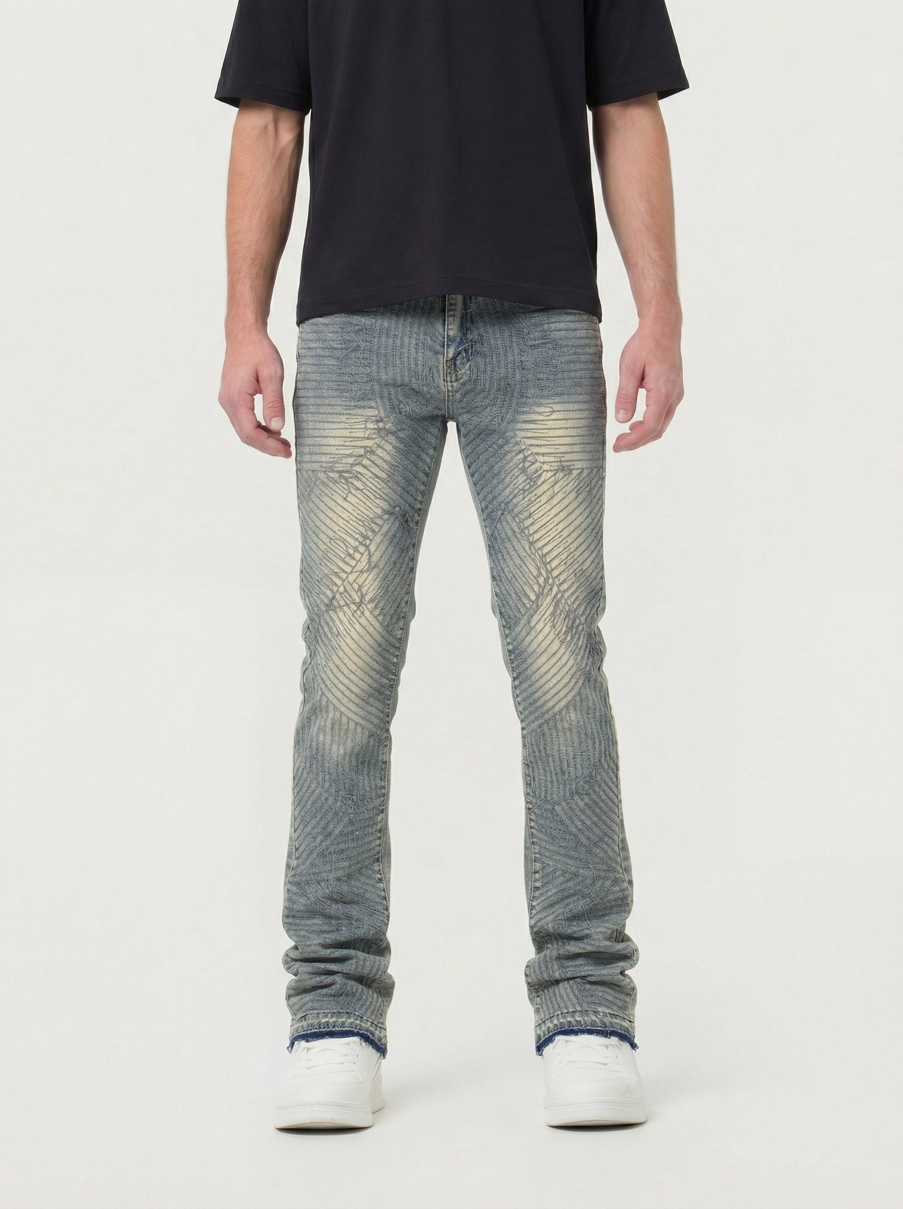 Mens Stacked Jeans:  Slim & Tapered Fits Collection